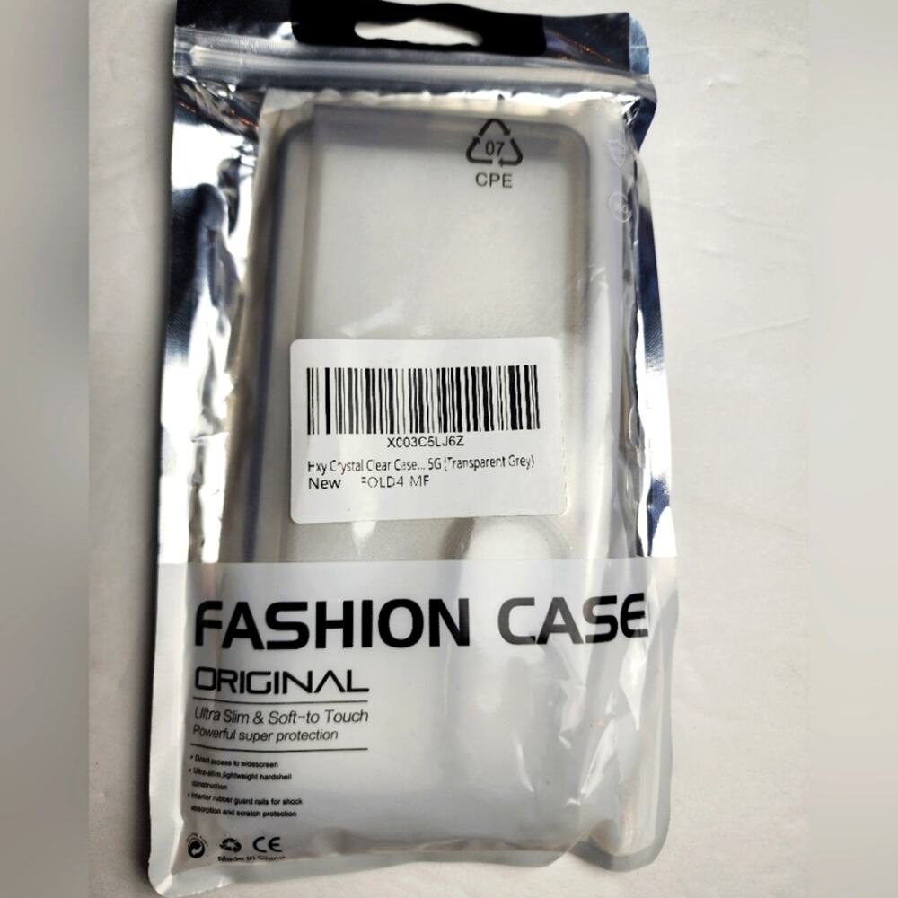 Fashion Case Fold 4 Transparent Grey Crystal Lightweight Clear‎ Cover 27 New Pkg